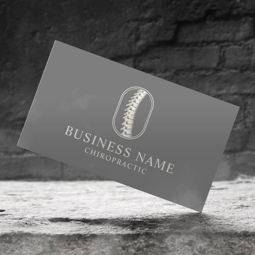 Chiropractic Spine Logo Professional Chiropractor Business Card
