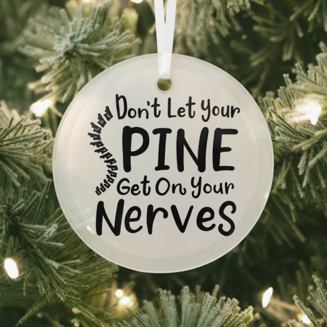 Chiropractic Spine on Nerves Chiropractor Holiday Glass Ornament (Insitu)