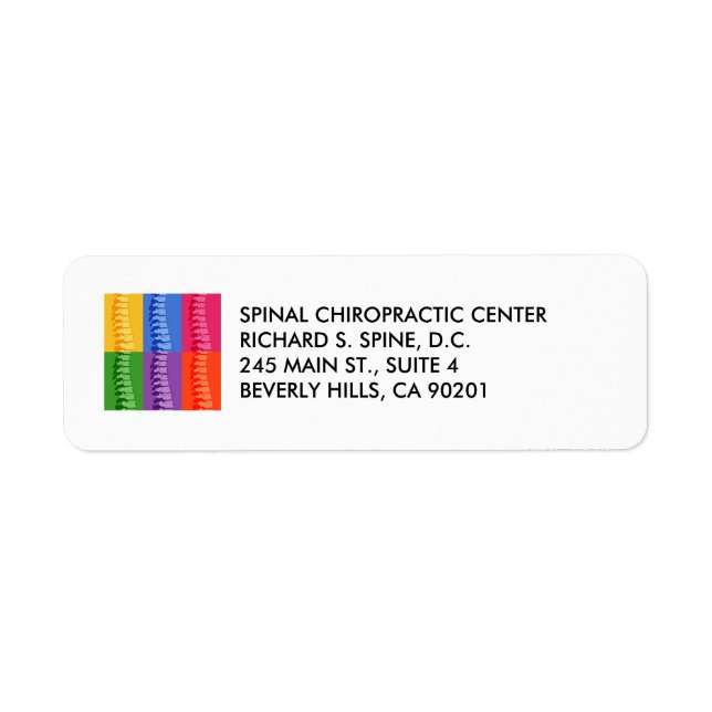 Chiropractic Spine Pop Art Labels (Front)