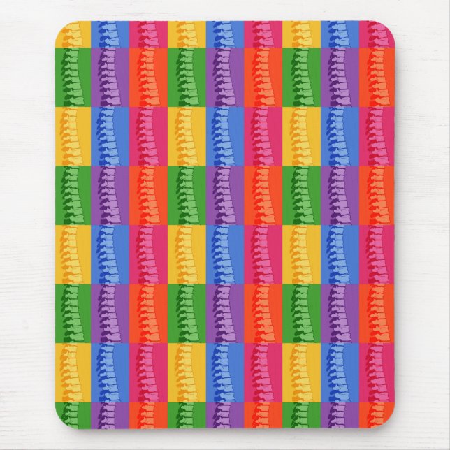 Chiropractic Spine Pop Art Mousepad (Front)