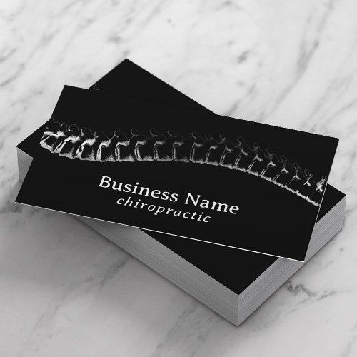 Chiropractic Spine Therapist Black Chiropractor Business Card