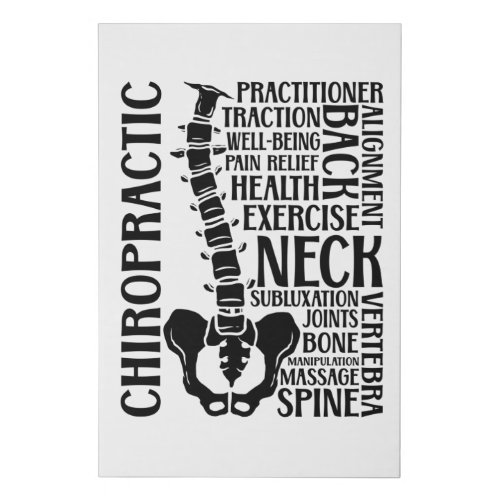 Chiropractic Spine Therapist Chiro Chiropractor Faux Canvas Print