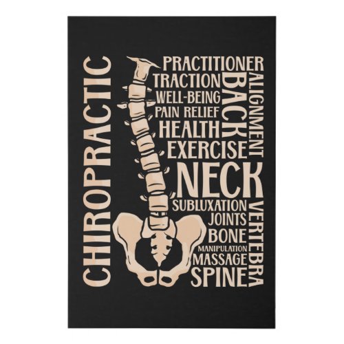 Chiropractic Spine Therapist Chiropractor Chiro Faux Canvas Print