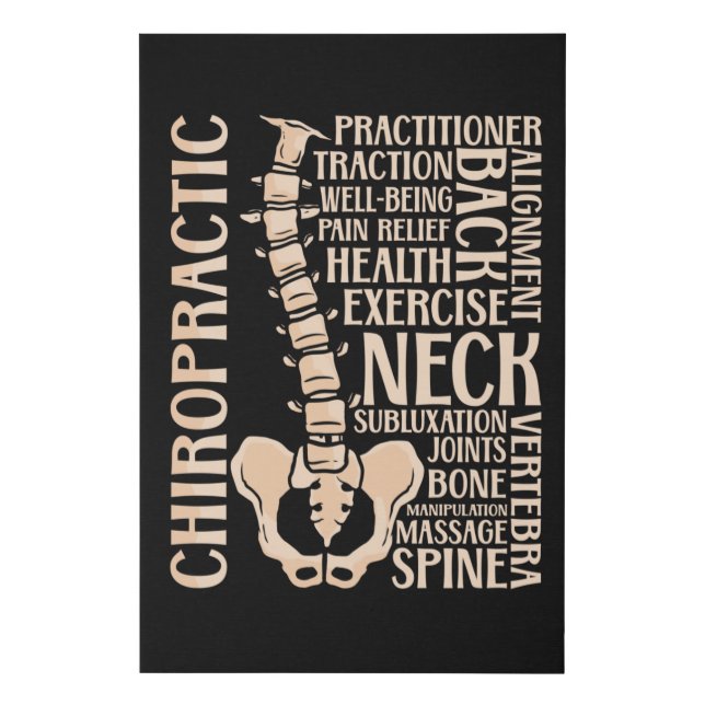Chiropractic Spine Therapist Chiropractor Chiro Faux Canvas Print (Front)