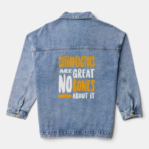 Chiropractic Spine Treatment Spinal Chiropractor 3 Denim Jacket