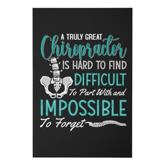 Chiropractic Spine Truly Great Chiropractor Chiro Faux Canvas Print (Front)