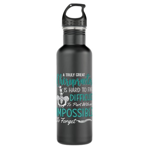 Chiropractic Spine Truly Great Chiropractor Chiro Stainless Steel Water Bottle