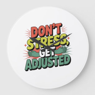 Chiropractic Stress Relief Back Adjustment Gift Large Clock
