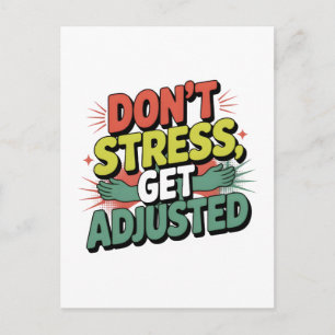 Chiropractic Stress Relief Back Adjustment Gift Postcard