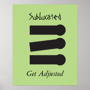 Chiropractic Subluxated Spine Poster Customize