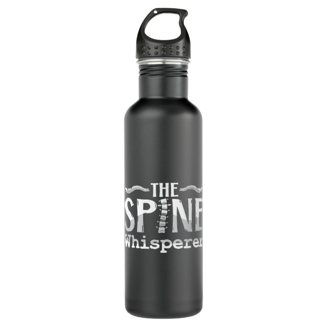 Chiropractic The Spine Whisperer Chiropractor Stainless Steel Water Bottle (Front)