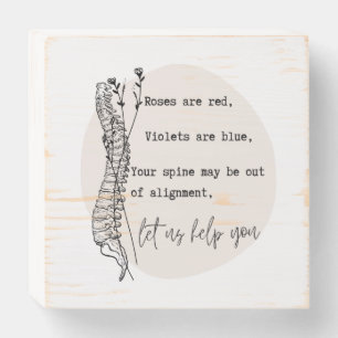 Chiropractic Valentine's Day Wooden Box Sign