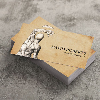 Chiropractic Vintage Anatomy Chiropractor Business Card by cardfactory at Zazzle