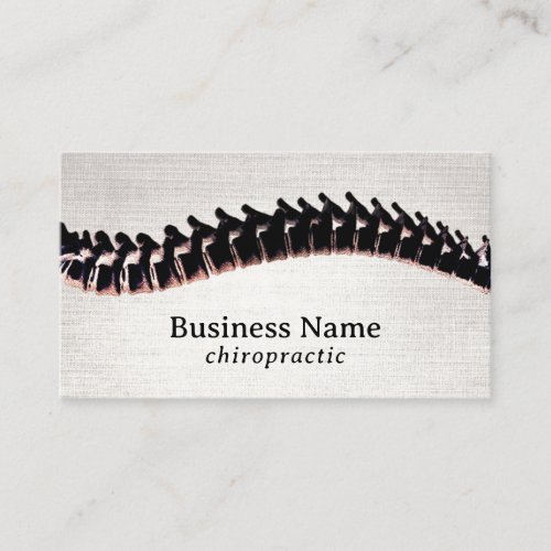 Chiropractic Vintage Spine Therapist Chiropractor Business Card