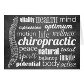 Chiropractic Word Collage Chalkboard (Front Horizontal)