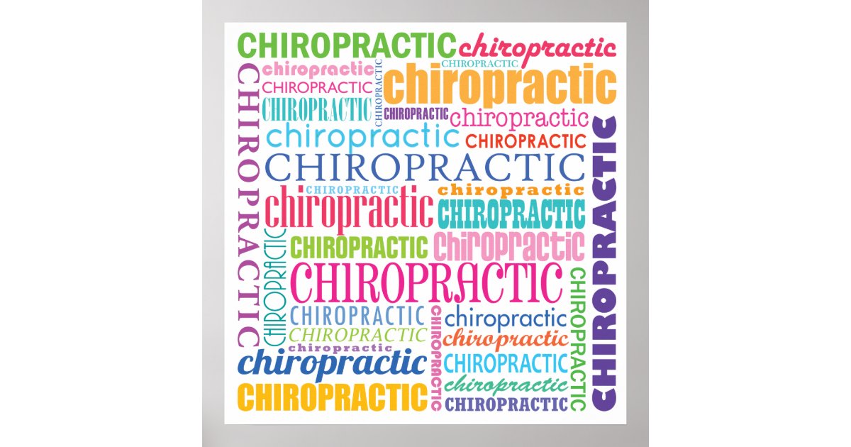 Chiropractic Word Collage Poster | Zazzle.com