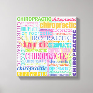 Chiropractic Word Collage Wrapped Canvas Print
