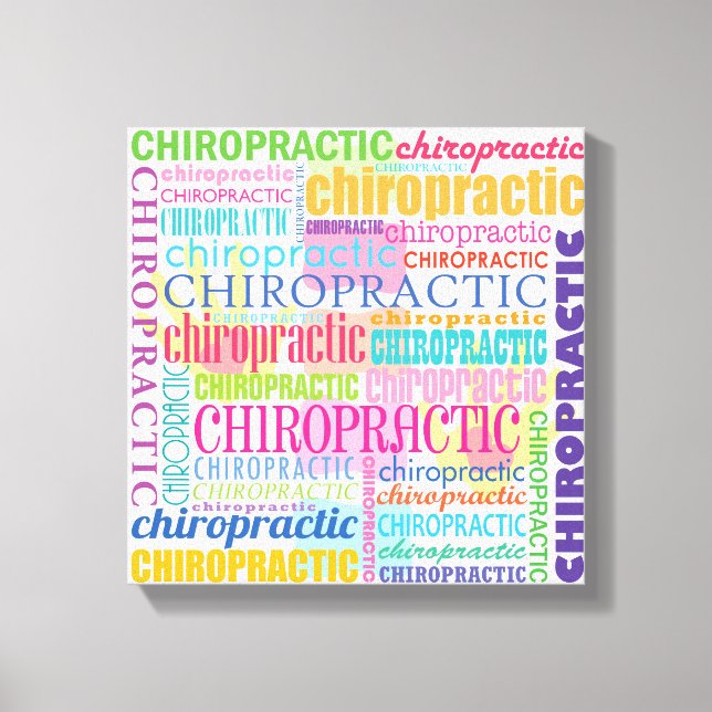 Chiropractic Word Collage Wrapped Canvas Print (Front)