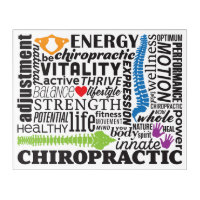 Chiropractic Words and Elements Collage