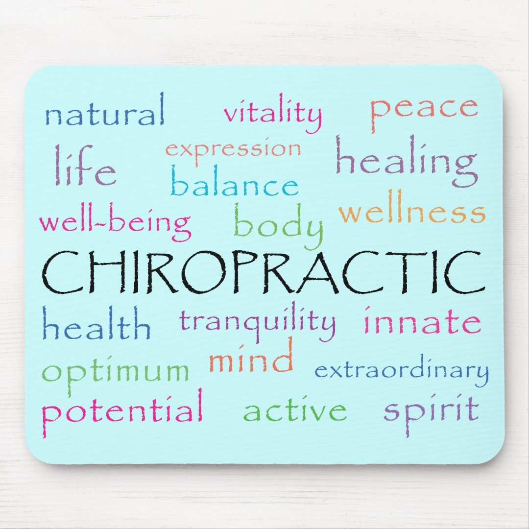 Chiropractic Words Mousepad | Zazzle