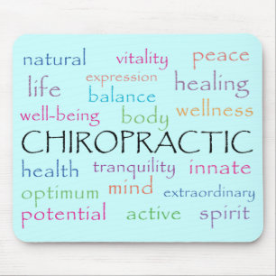 Chiropractic Words Mousepad