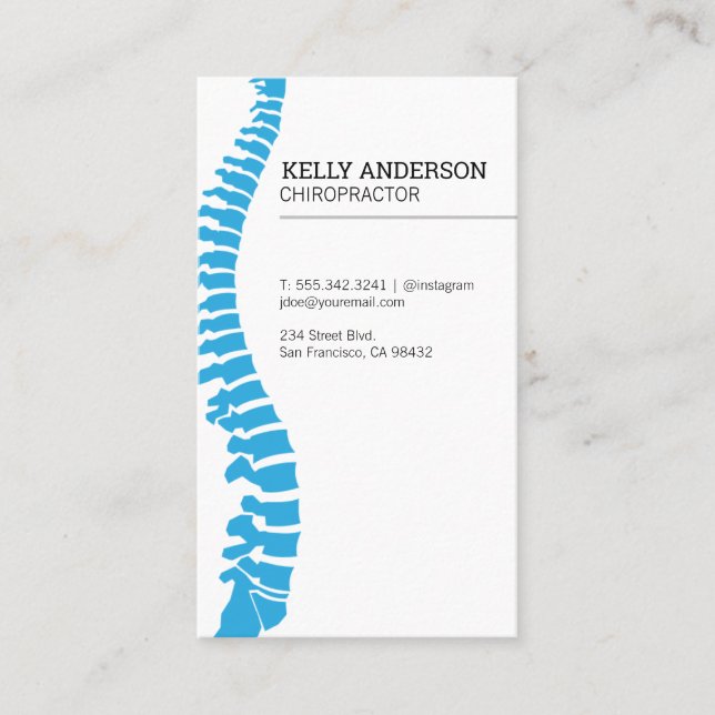 Chiropractor | Alternative Medicine | Spinal Cord Business Card (Front)