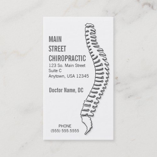 Chiropractor  Appointment Card