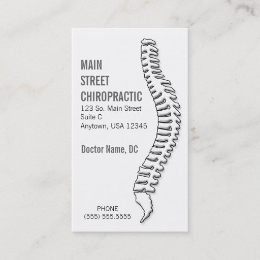 Customizable Chiropractor / Appointment Card Business Card Template