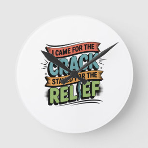 Chiropractor Back Relief Funny Gift Round Clock