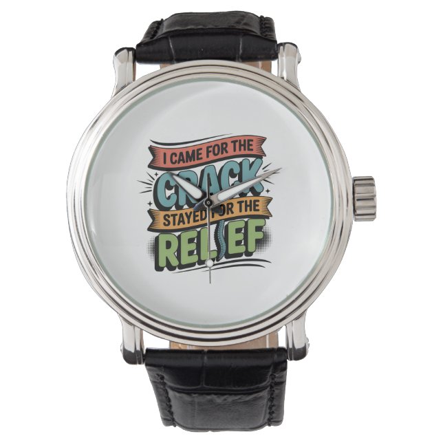 Chiropractor Back Relief Funny Gift Watch (Front)
