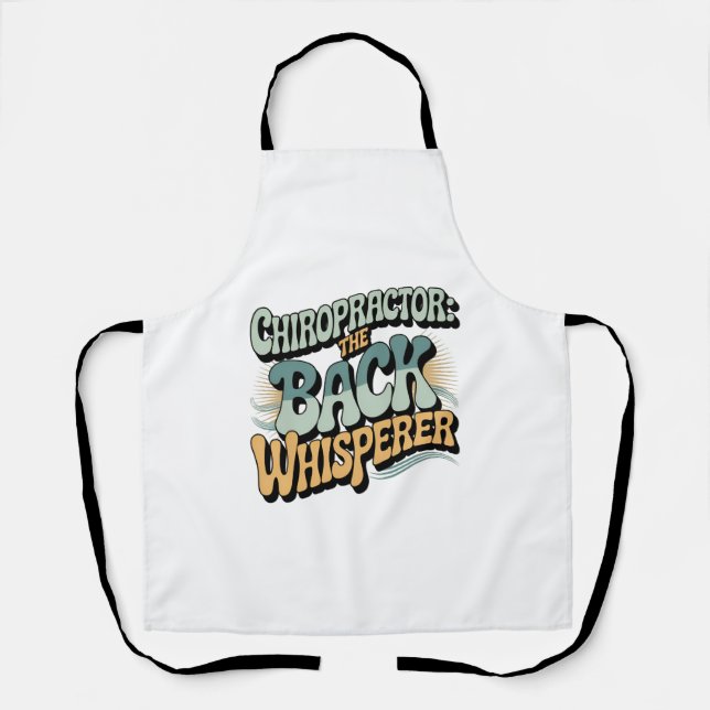 Chiropractor Back Whisperer Gift Idea Apron (Front)