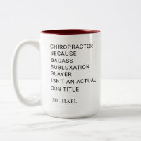 Chiropractor Bone Adjustor Personalized Gag