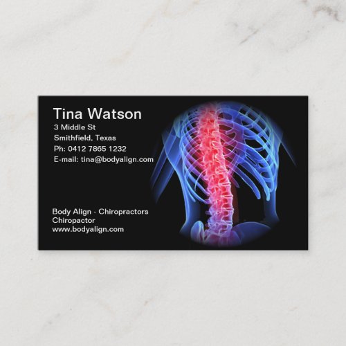 Chiropractor business card