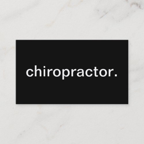 Chiropractor Business Cards