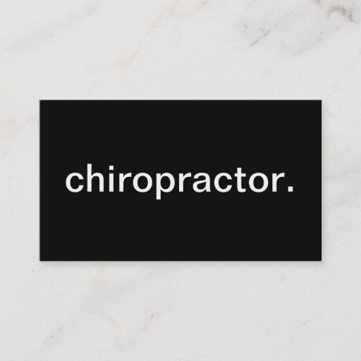 Customizable Chiropractor Business Cards