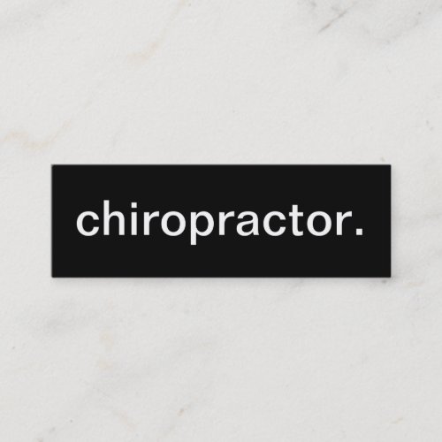 Chiropractor Business Card