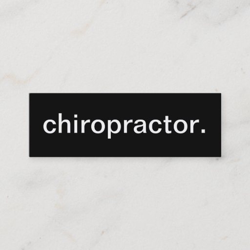Customizable Chiropractor Business Card