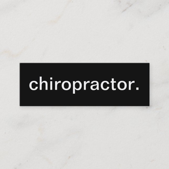 Chiropractor Business Card (Front)