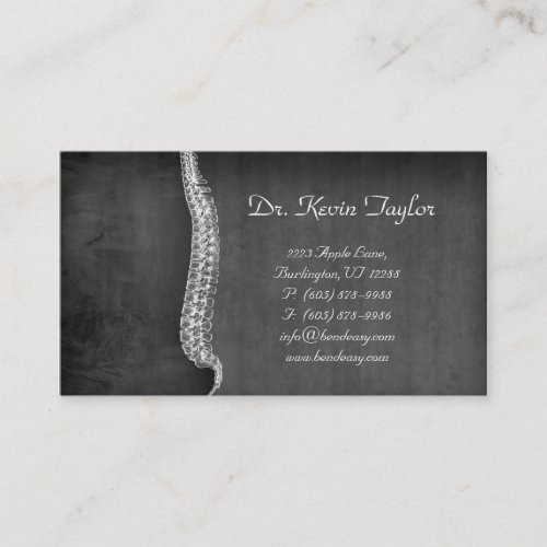 Chiropractor Business Card Chiropractic Spine