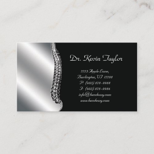 Chiropractor Business Card Chiropractic Spine