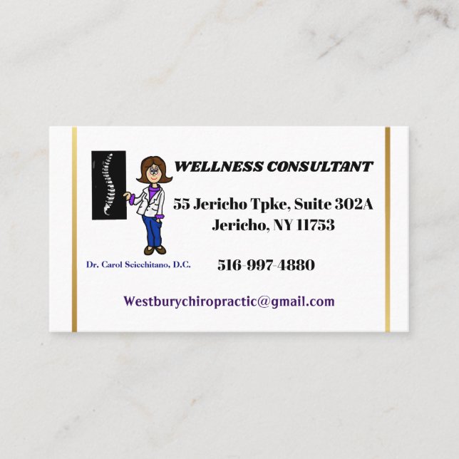 Chiropractor Business Card - Custom Made (Front)