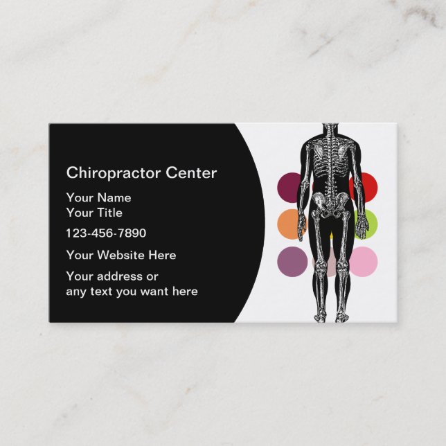 Chiropractor Business Cards (Front)