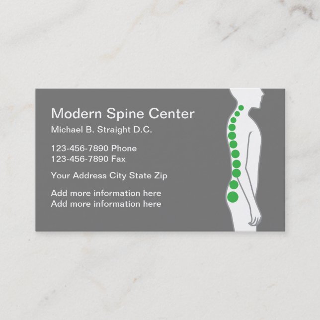 Chiropractor Business Cards (Front)