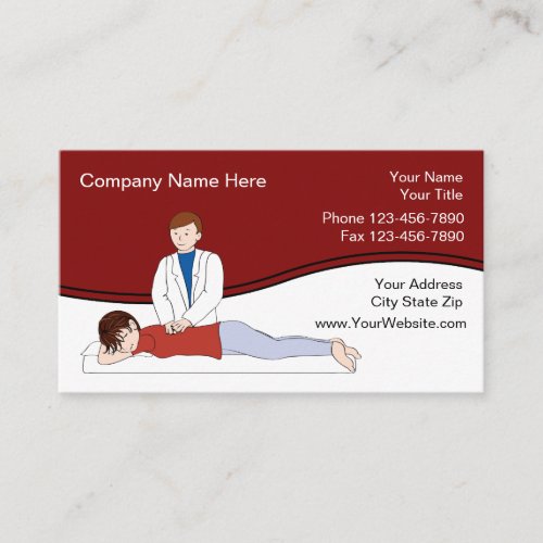 Chiropractor Business Cards Unique Design