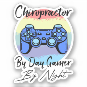 Chiropractor By Day Gamer By Night Sticker