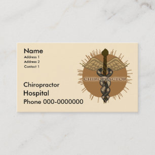 Chiropractor Caduceus Appointment Card