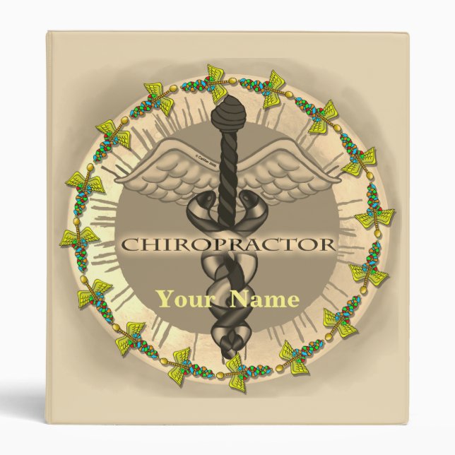 Chiropractor Caduceus binder (Front)