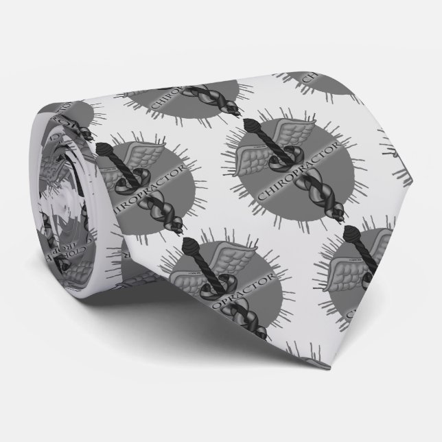 Chiropractor Caduceus Neck Tie (Rolled)