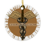 Chiropractor Caduceus round ornament