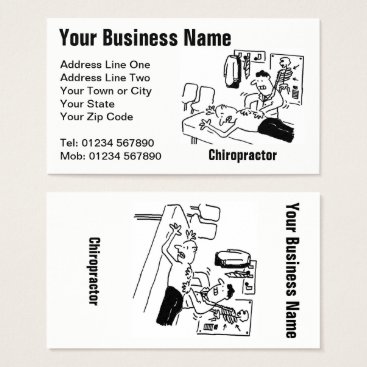 Chiropractor Cartoon Business Card Chiropractor Cartoon Business Card